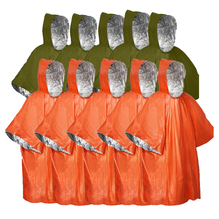 3/5-Pack Emergency Poncho Set  - Emergency Poncho Rain のレビューと価格