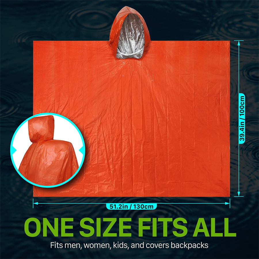 3/5-Pack Emergency Poncho Set  - Emergency Poncho Rain のレビューと価格