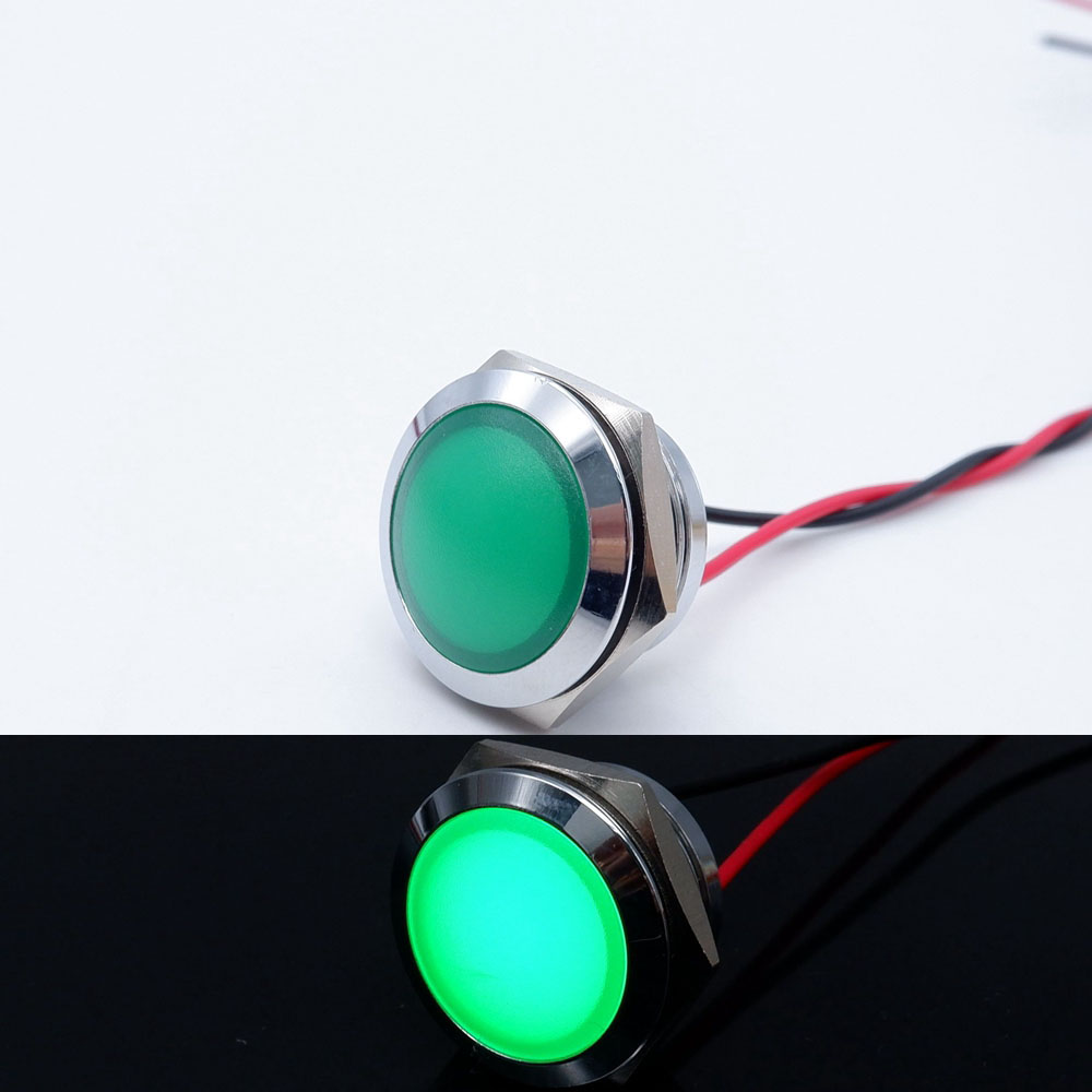 10pcs 12/16/19/22mm Metal LED  - Signal Panel Orange のレビューと価格