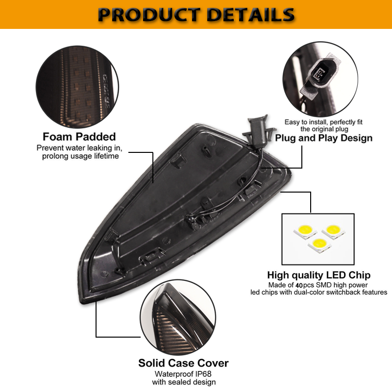 LED Dynamic Turn Signal Light  - Signal Panel Orange のレビューと価格