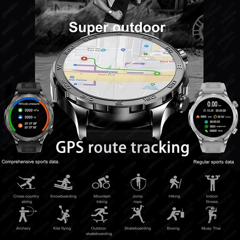 New GPS Track Smart Watch Men  - Compass Lensatic のレビューと価格