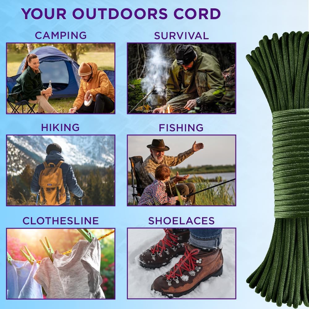 Reflective Paracord Rope 1000f - Para Cord 1000Ft のレビューと価格