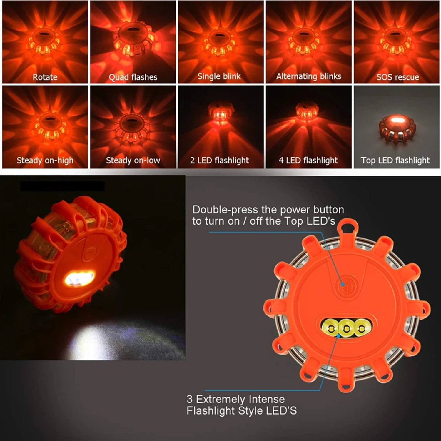 3PCS LED Road Flares Emergency - Signal Flare Kit のレビューと価格