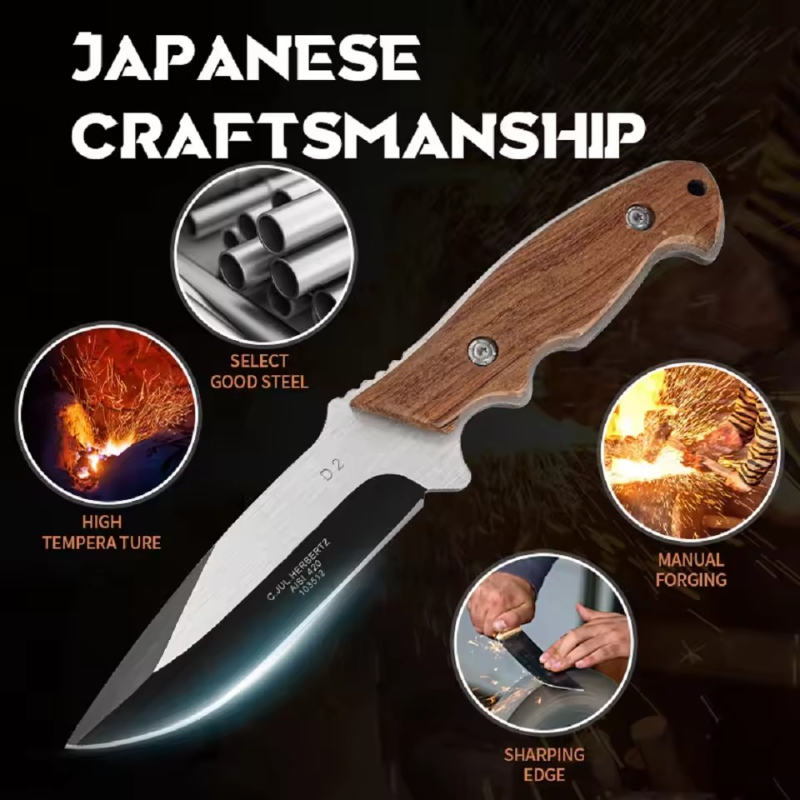 1PC Stainless Steel Kitchen Kn - Bushcraft Knife Fixed のレビューと価格