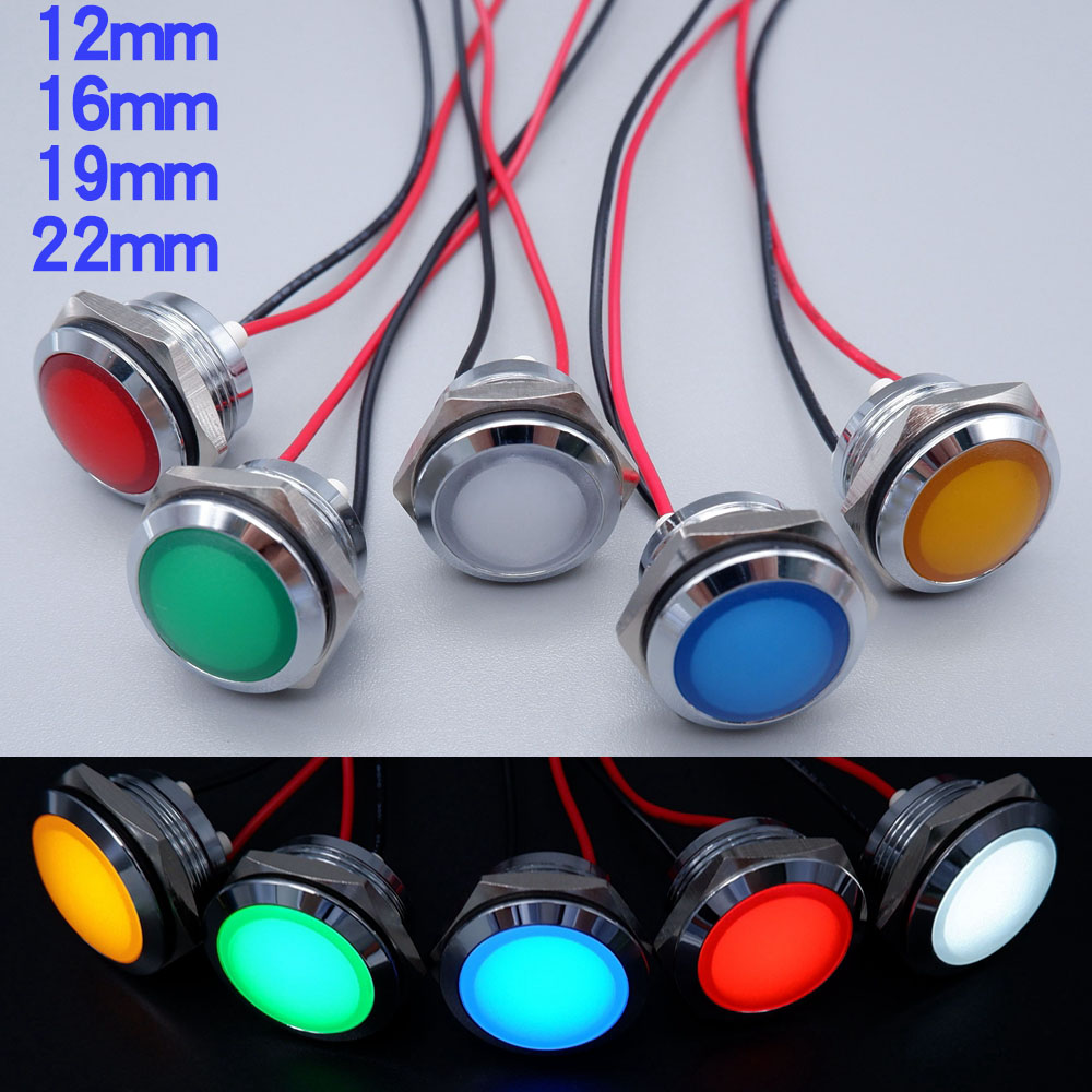 Metal LED Indicator Light 12mm - Signal Panel Orange のレビューと価格