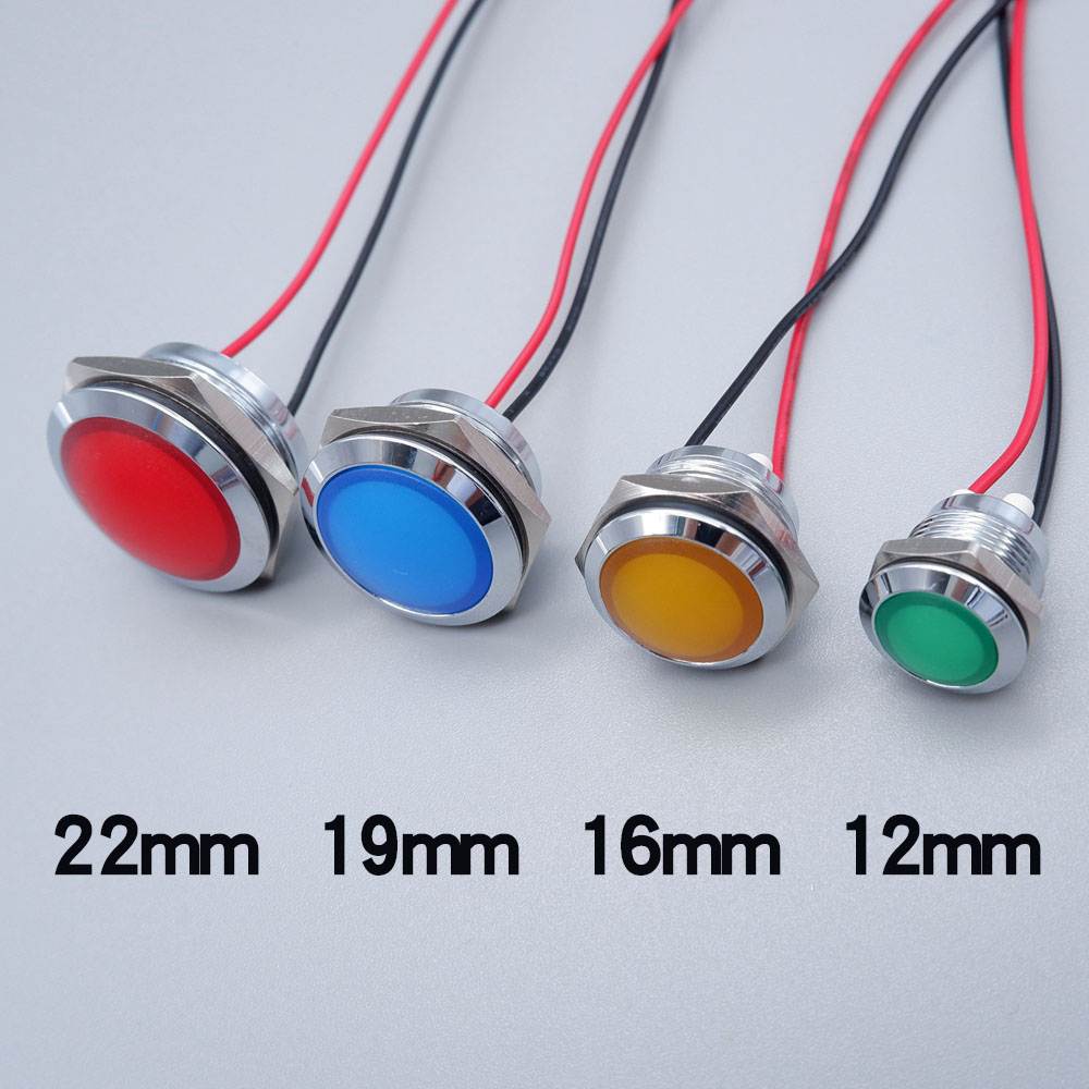 Metal LED Indicator Light 12mm - Signal Panel Orange のレビューと価格