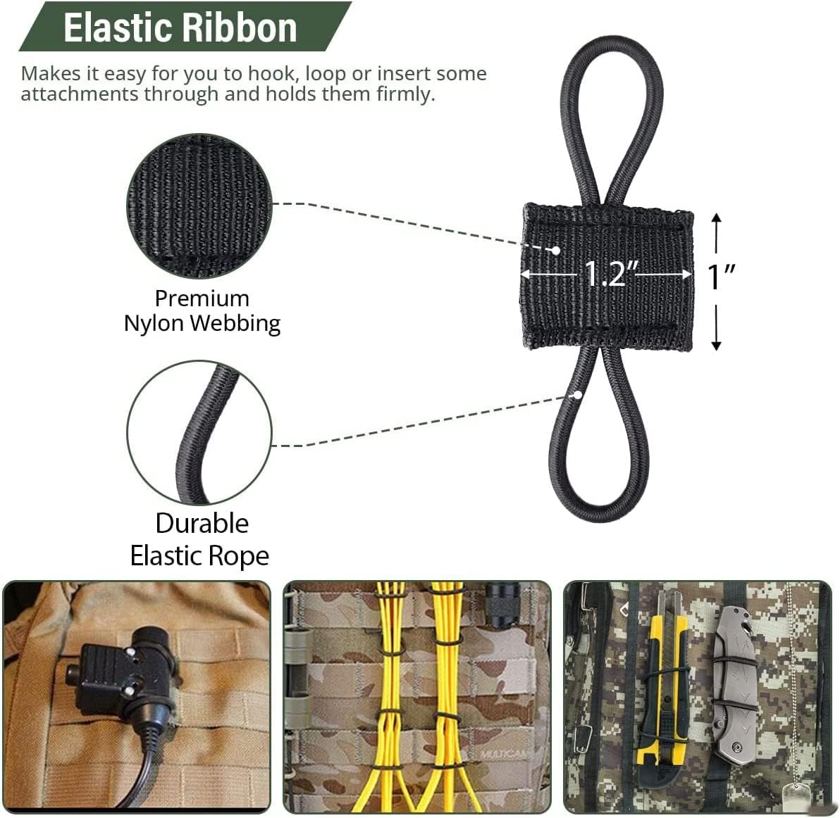 4/10pcs Molle Elastic Strap Ta - Fire Starting Kit のレビューと価格