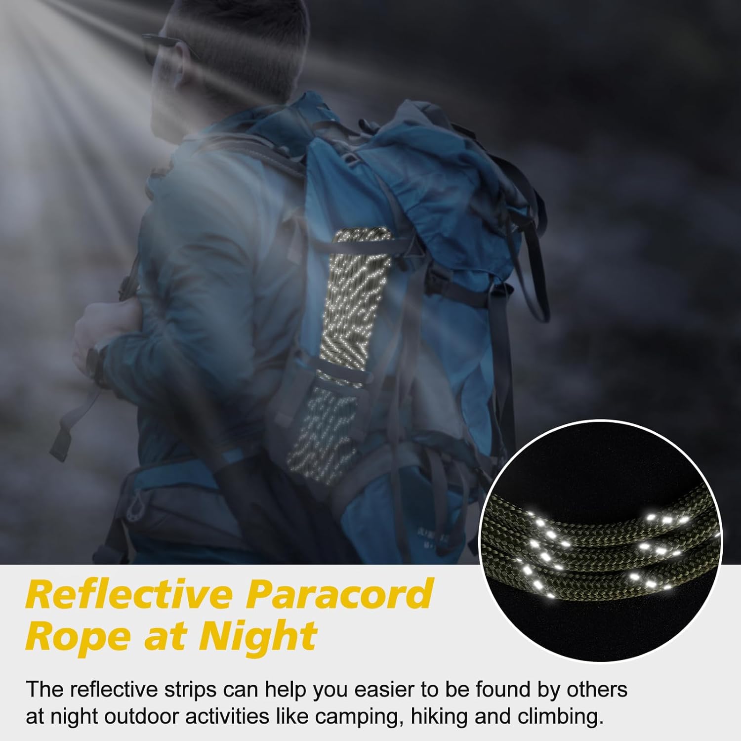 1000lb Reflective Paracord 4mm - Para Cord 1000Ft のレビューと価格