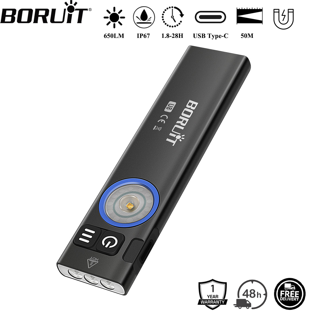 BORUiT U8 650LM EDC LED Flashl - Fishing Kit Compact のレビューと価格