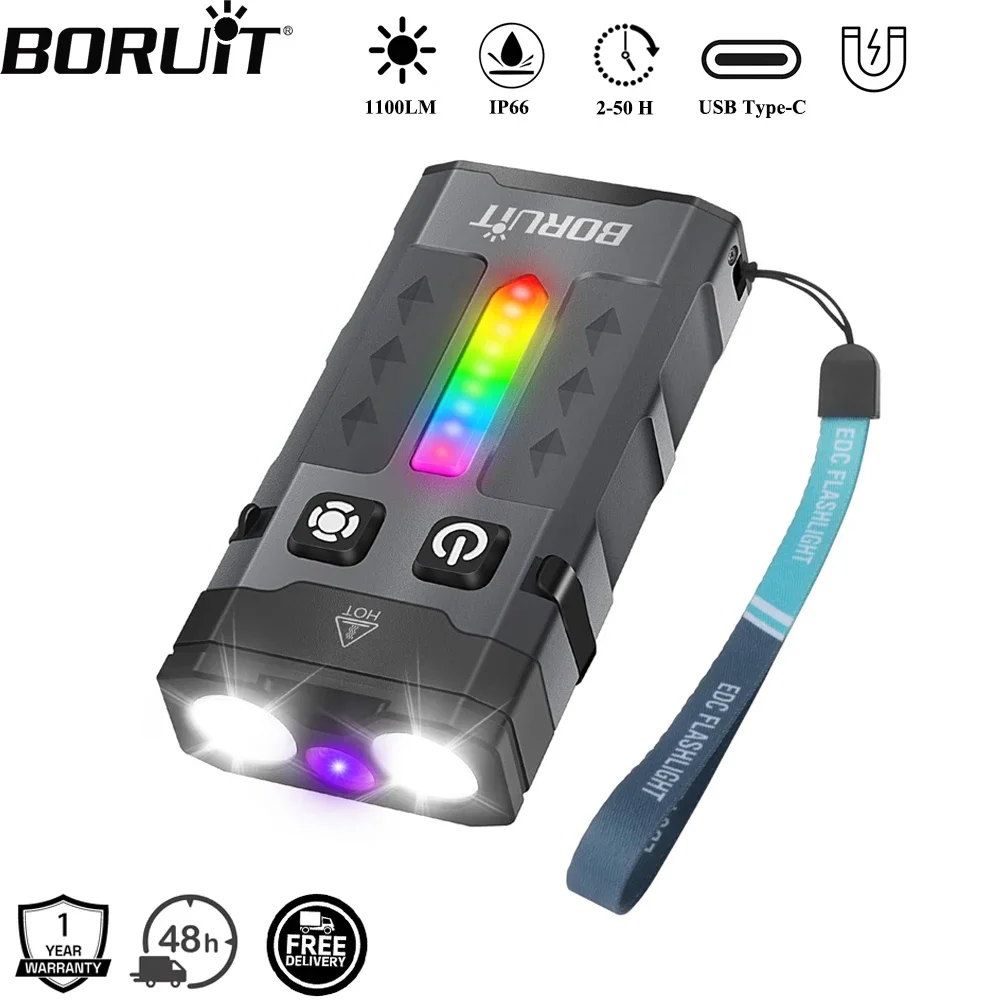 BORUiT EV20 1100LM EDC UV Keyc - Fishing Kit Compact のレビューと価格