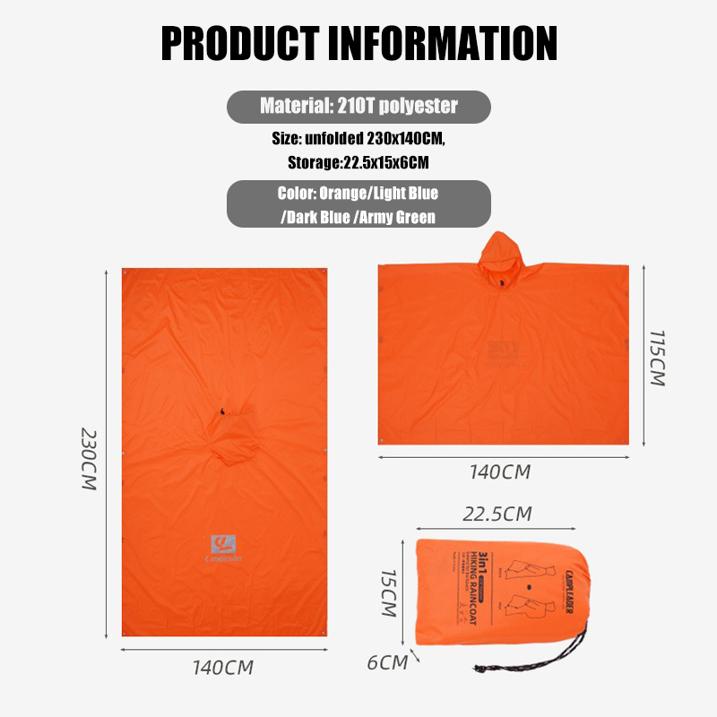 3-in-1 Multi-Functional Lightw - Emergency Poncho Rain のレビューと価格