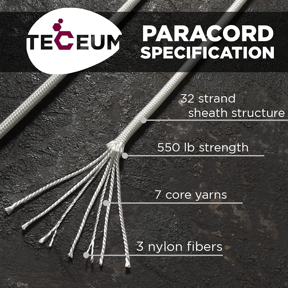 Paracord Type III 550 White 10 - Para Cord 1000Ft のレビューと価格