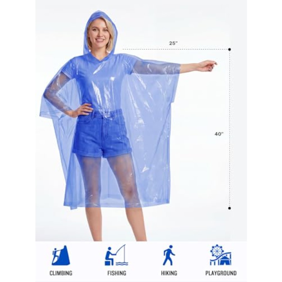 Disposable Rain Ponchos Emerge - Emergency Poncho Rain のレビューと価格