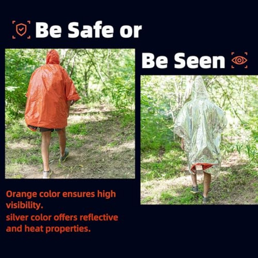 Thickened Emergency Rain Ponch - Emergency Poncho Rain のレビューと価格