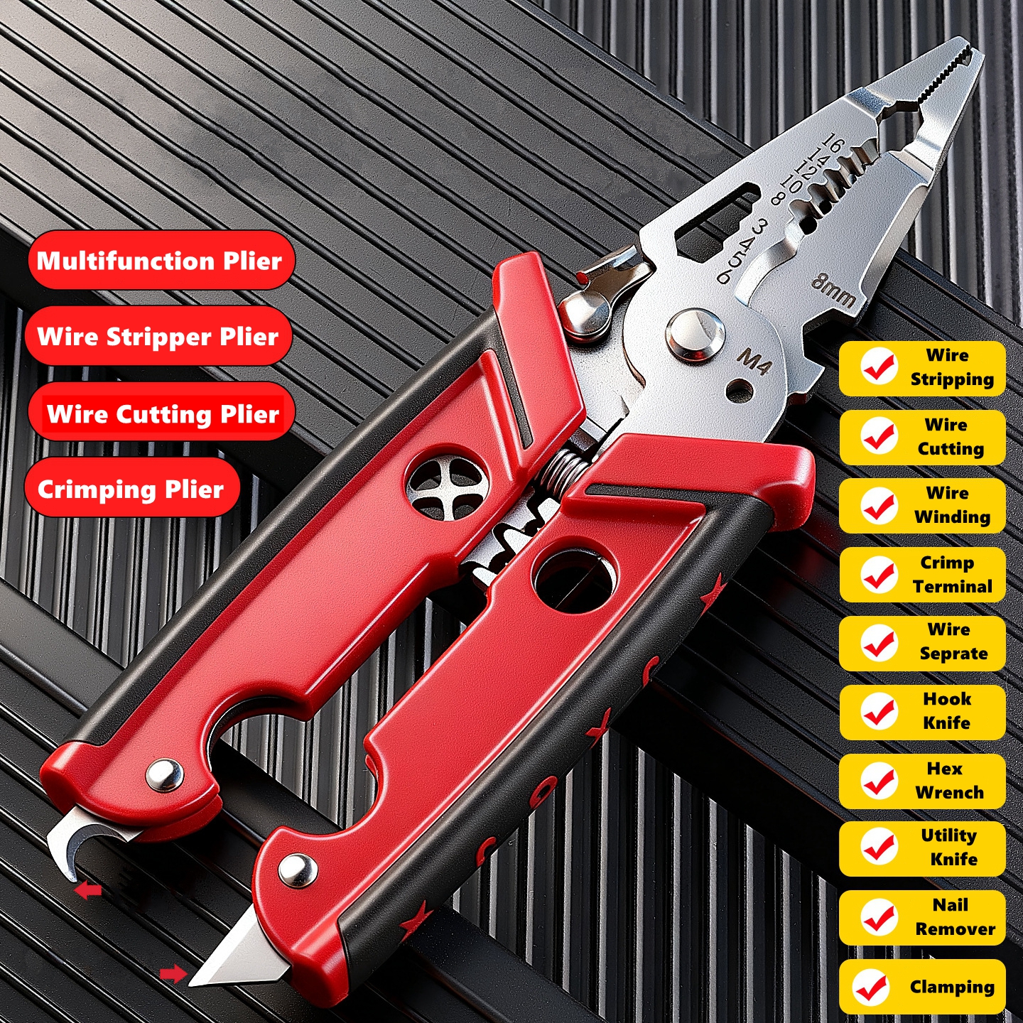 18 in 1 Electrician Pliers Mul - Multi Tool Plier のレビューと価格