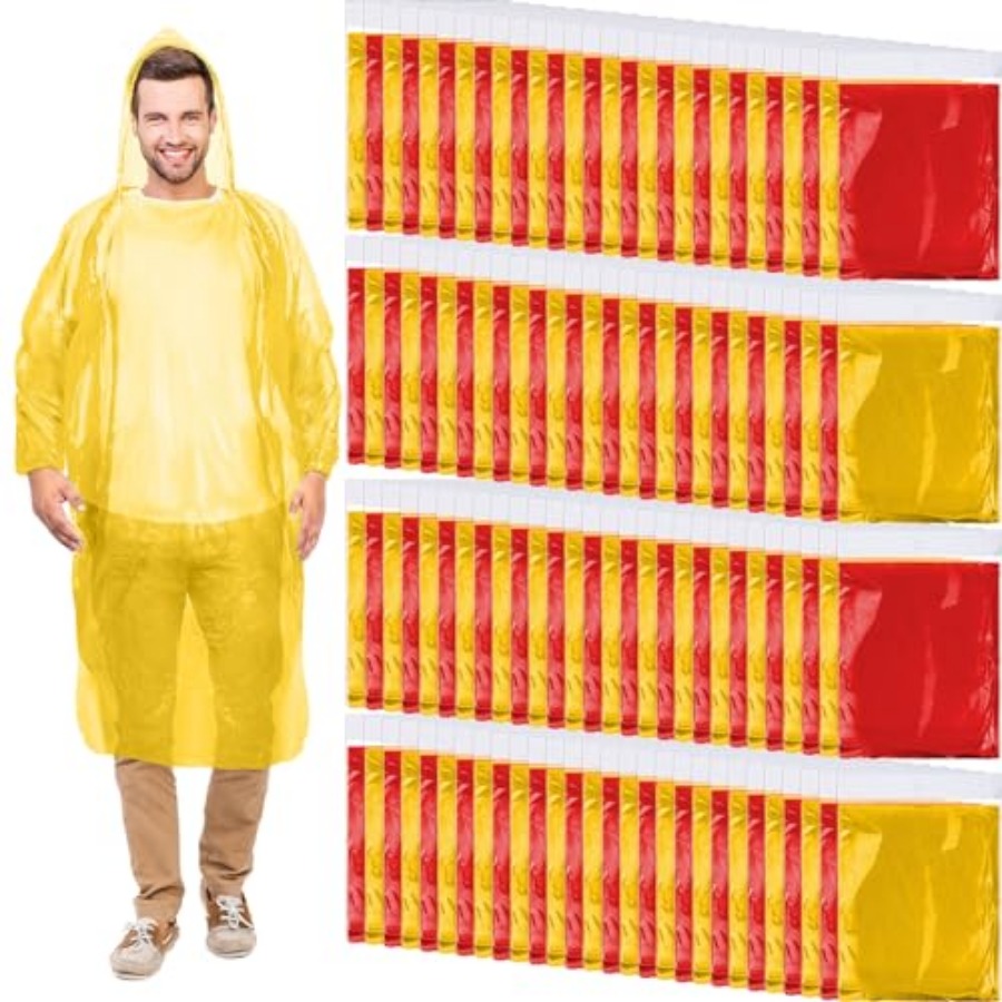 Handepo 100 Pack of Adult Rain - Emergency Poncho Rain のレビューと価格