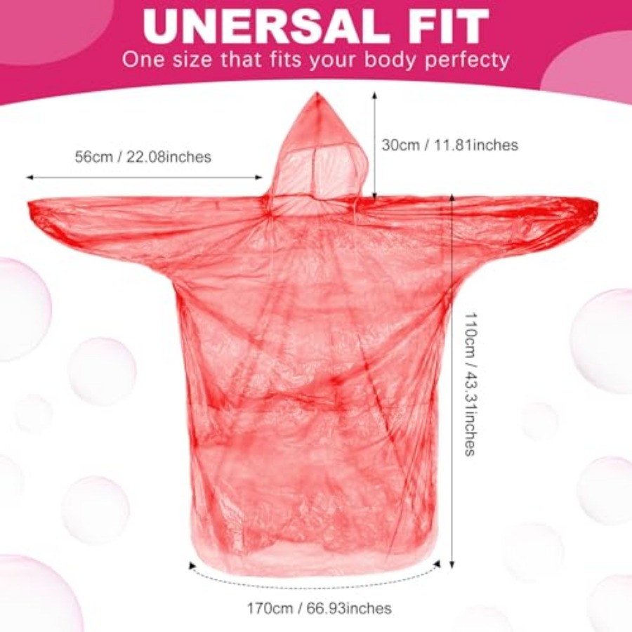 Handepo 100 Pack of Adult Rain - Emergency Poncho Rain のレビューと価格