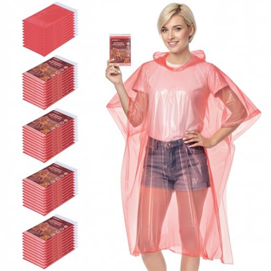 APEXUP Disposable Rain Ponchos - Emergency Poncho Rain のレビューと価格