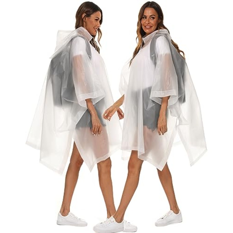 2 Pack Rain Ponchos for Adults - Emergency Poncho Rain のレビューと価格
