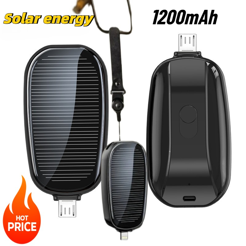 1200mAh Solar Mini Power Bank  - Solar Emergency Charger のレビューと価格