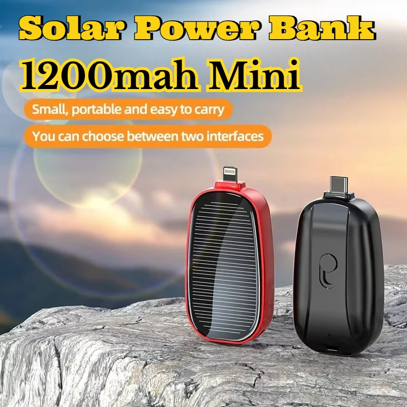1200mAh Solar Mini Power Bank  - Solar Emergency Charger のレビューと価格