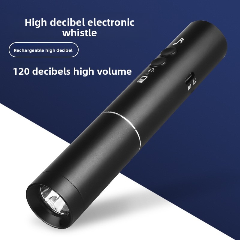 New LED Flashlight Electronic  - Emergency Whistle Loud のレビューと価格