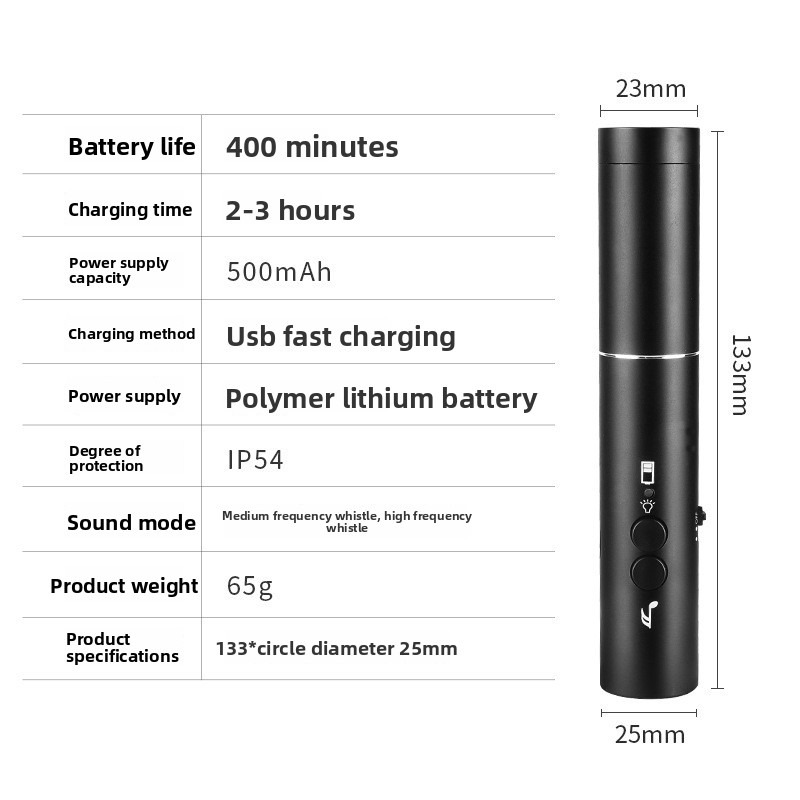 New LED Flashlight Electronic  - Emergency Whistle Loud のレビューと価格