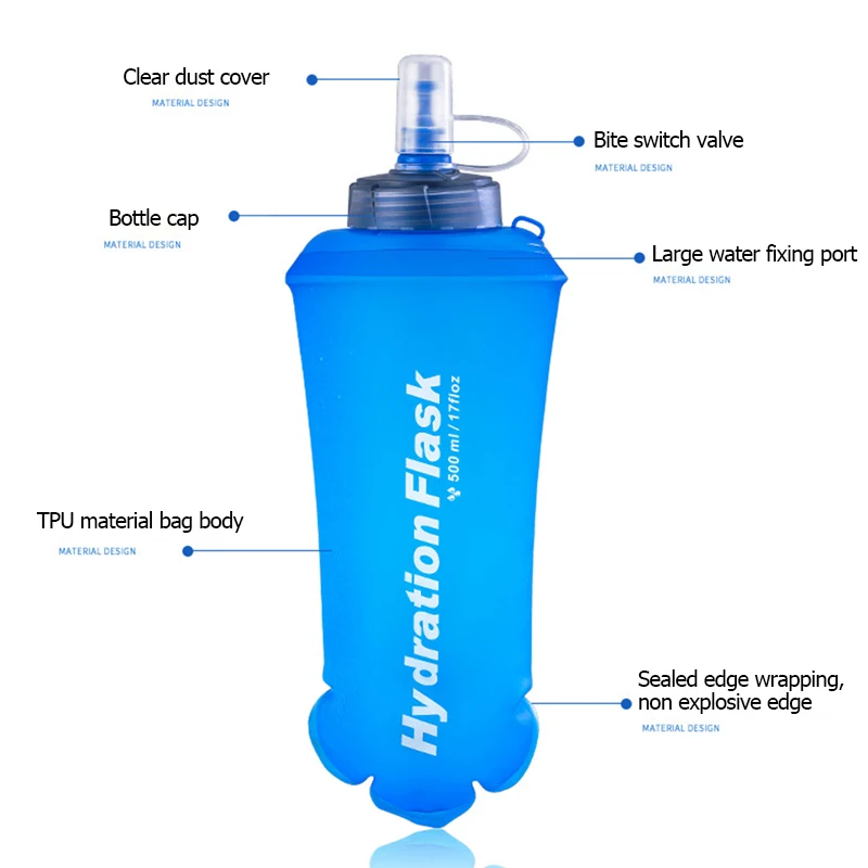 250ml 500ml 750ml Portable Fol - Water Bag Collapsible のレビューと価格