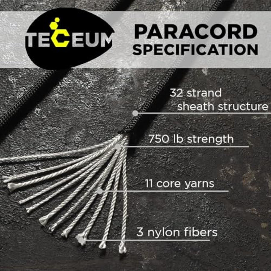 Paracord Rope 750 lb 1000ft/ 2 - Para Cord 1000Ft のレビューと価格