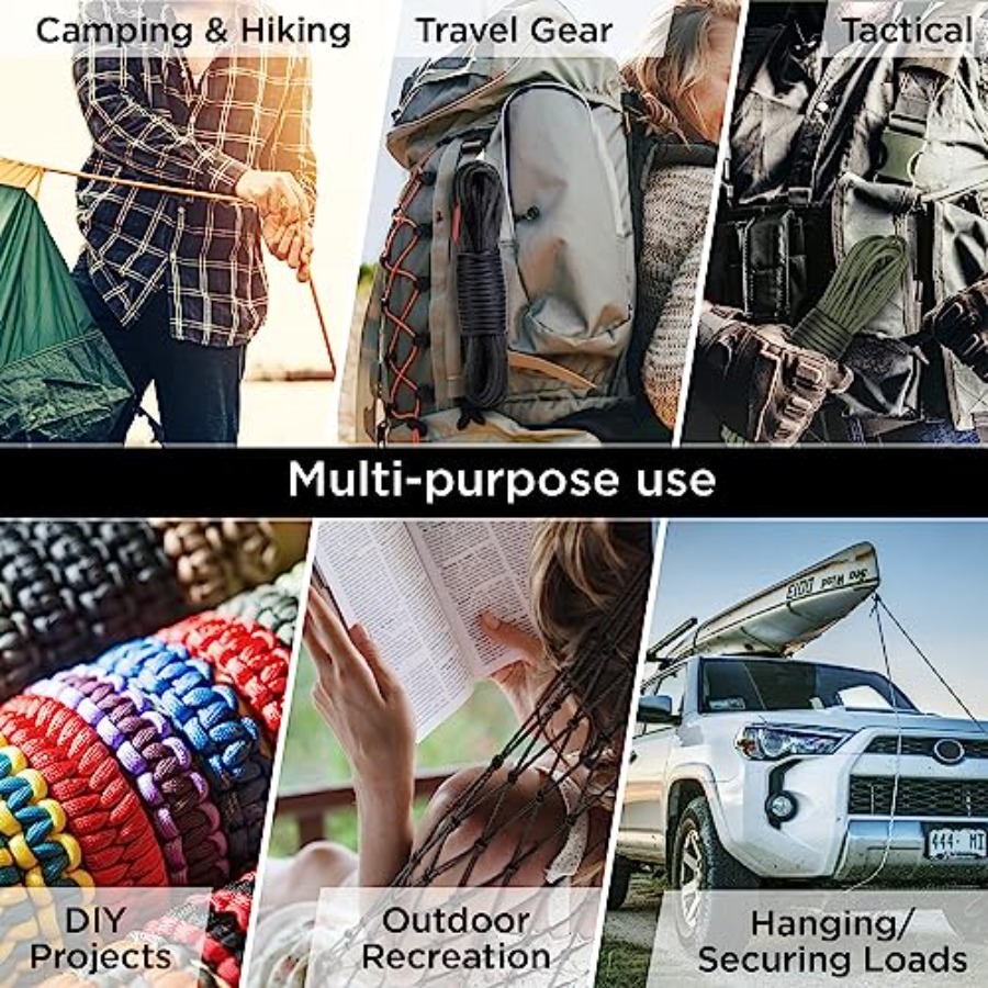Paracord Rope 750 lb 1000ft/ 2 - Para Cord 1000Ft のレビューと価格