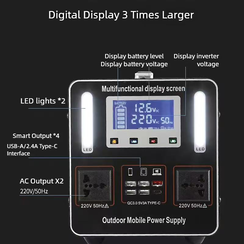 220V LiFePO4 Portable Power St - Solar Emergency Charger のレビューと価格
