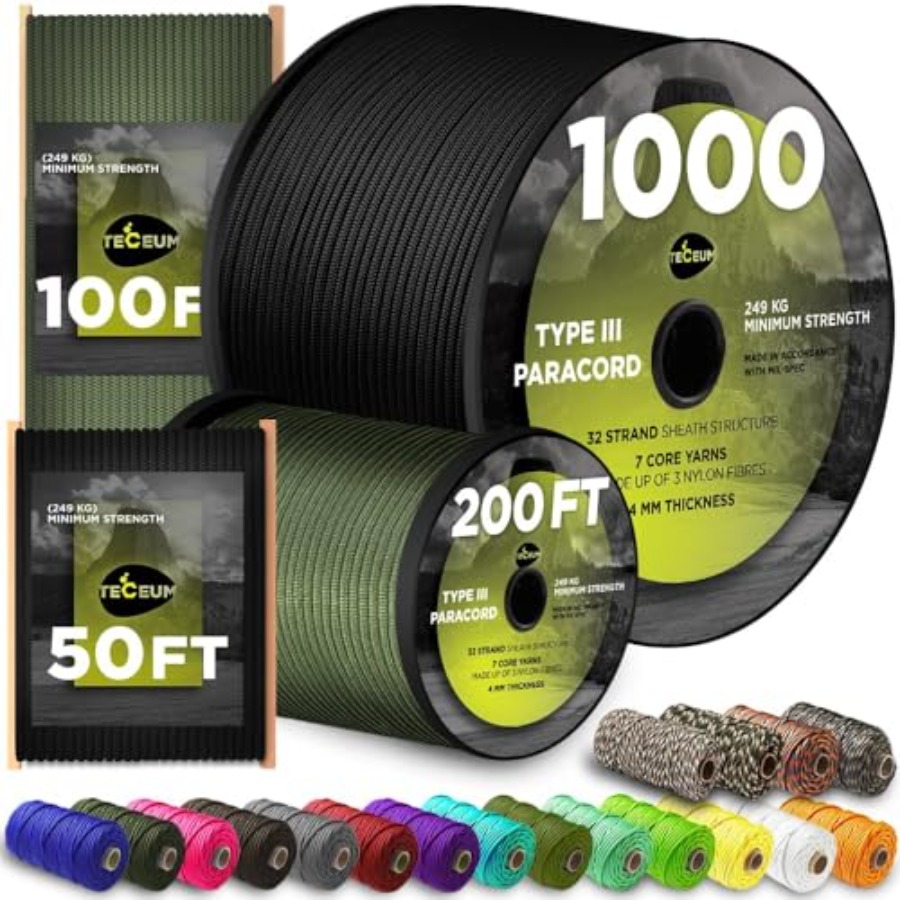 5/32 Paracord Rope 1000 1000ft - Para Cord 1000Ft のレビューと価格