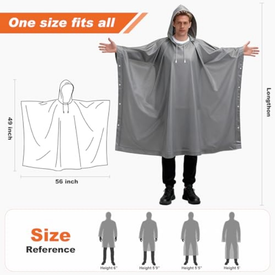 8 Pack Hooded Rain Ponchos for - Emergency Poncho Rain のレビューと価格