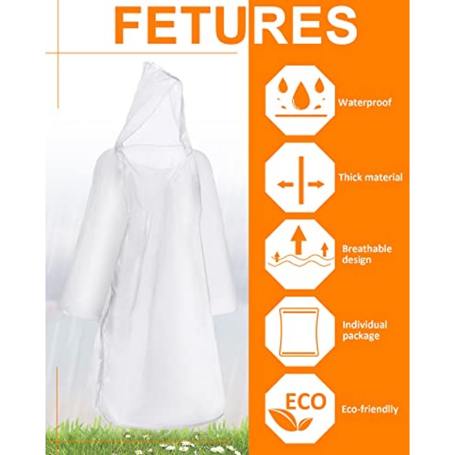 120 Pack Disposable Rain Ponch - Emergency Poncho Rain のレビューと価格