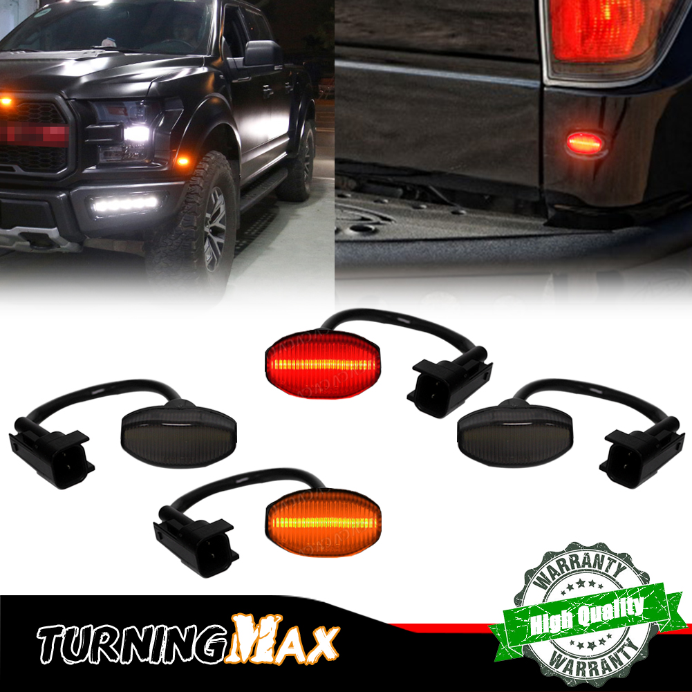 4PCS Smoked Lens Front Amber & - Signal Flare Kit のレビューと価格