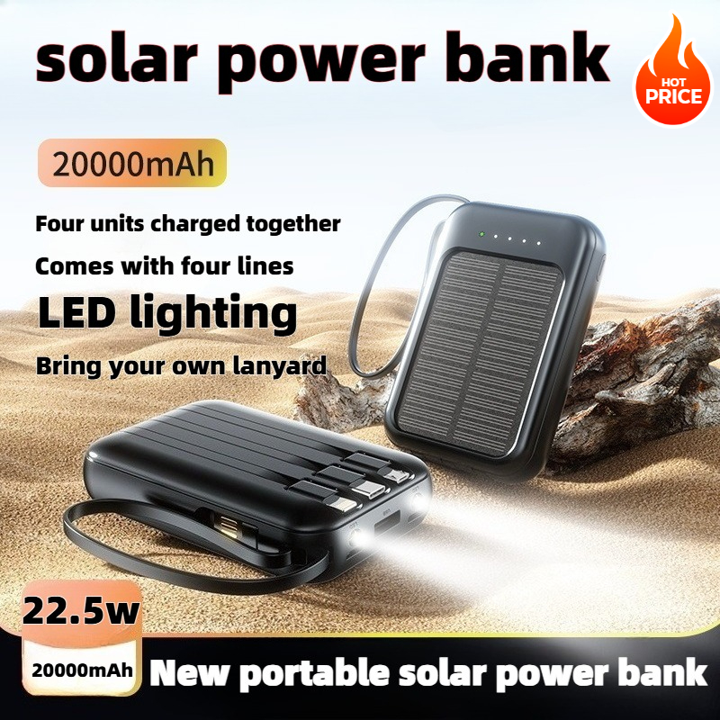 50000mAh Solar Power Bank Supe - Solar Emergency Charger のレビューと価格