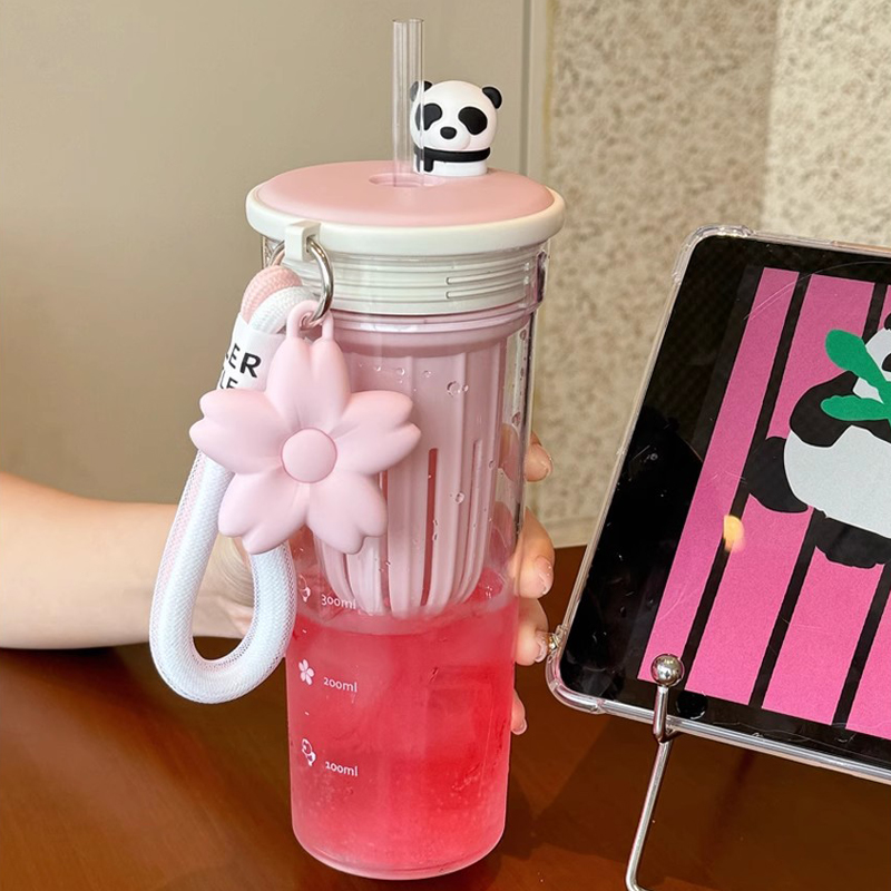 650ml Kawaii Water Bottle With - Water Purification Straw のレビューと価格