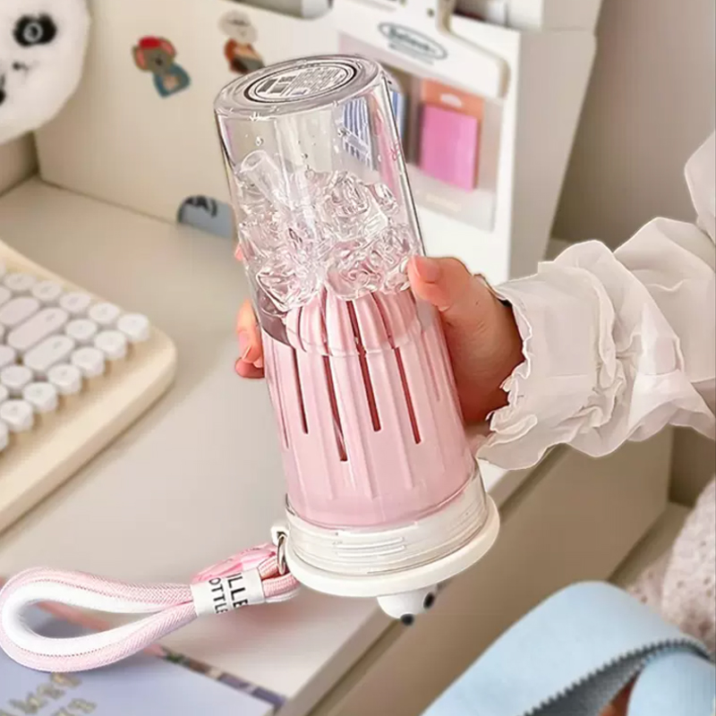 650ml Kawaii Water Bottle With - Water Purification Straw のレビューと価格