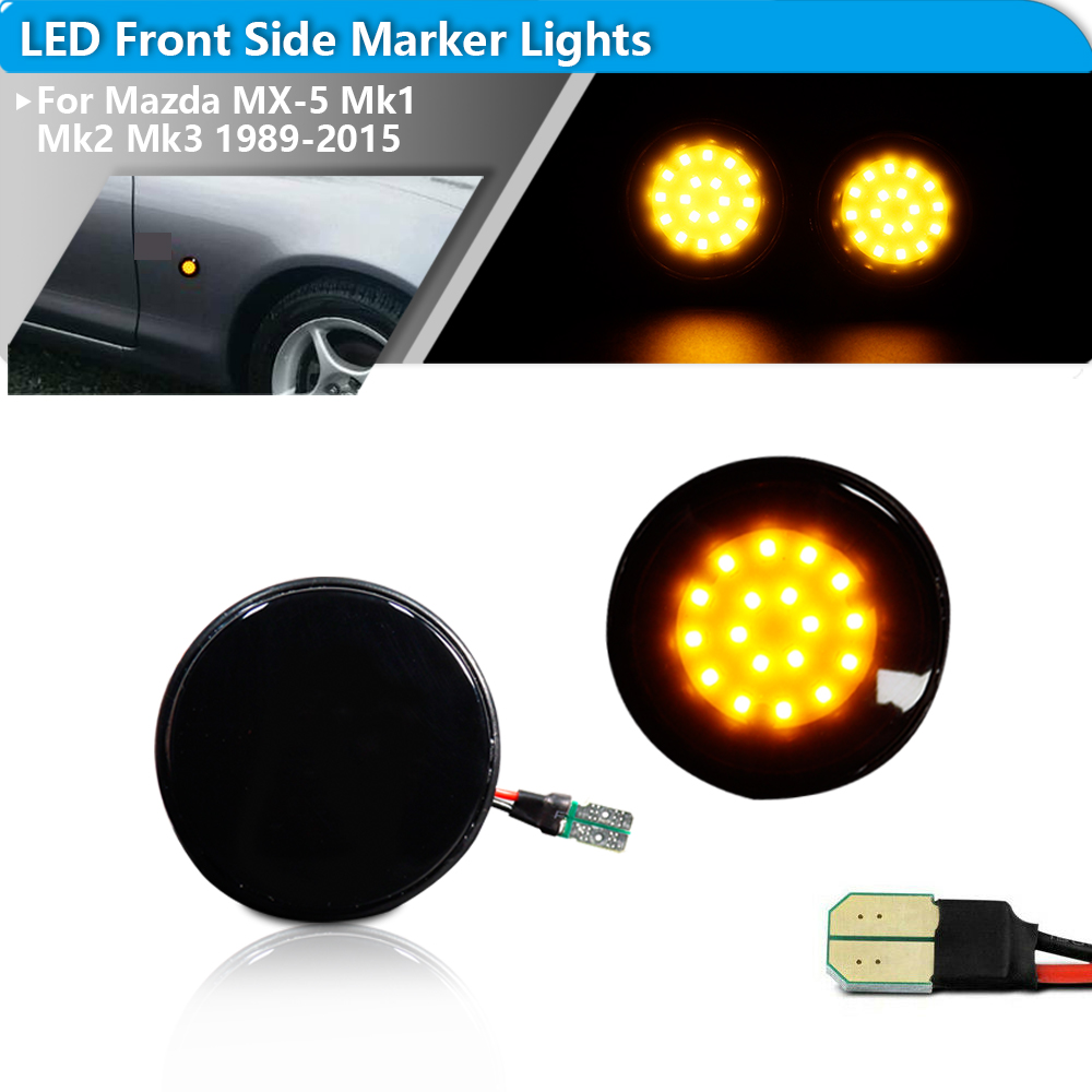 2pcs iJDM LED Front Side Marke - Signal Panel Orange のレビューと価格