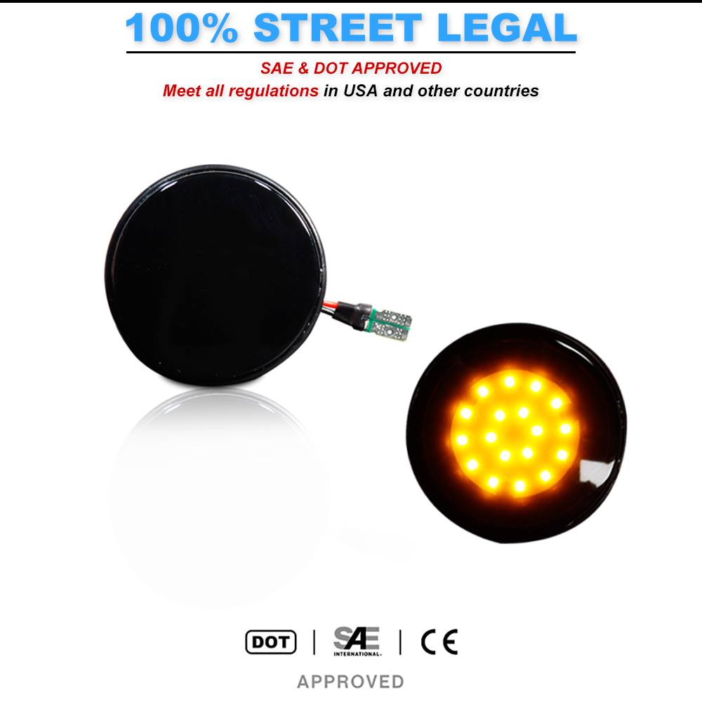 2pcs iJDM LED Front Side Marke - Signal Panel Orange のレビューと価格