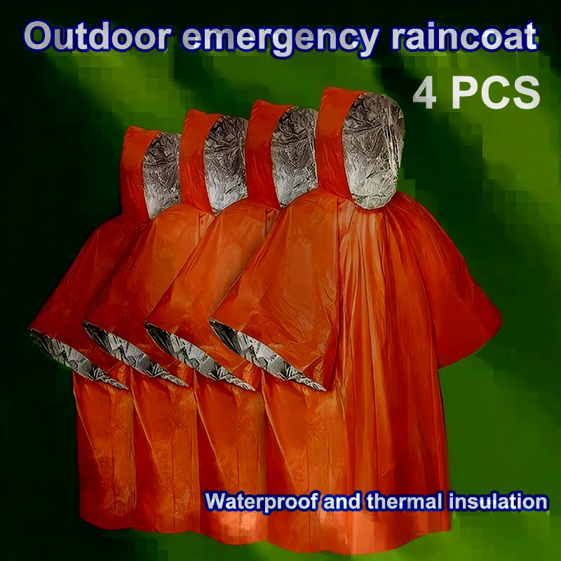 4PCS Emergency Survival Rain H - Survival Blanket Reflective のレビューと価格