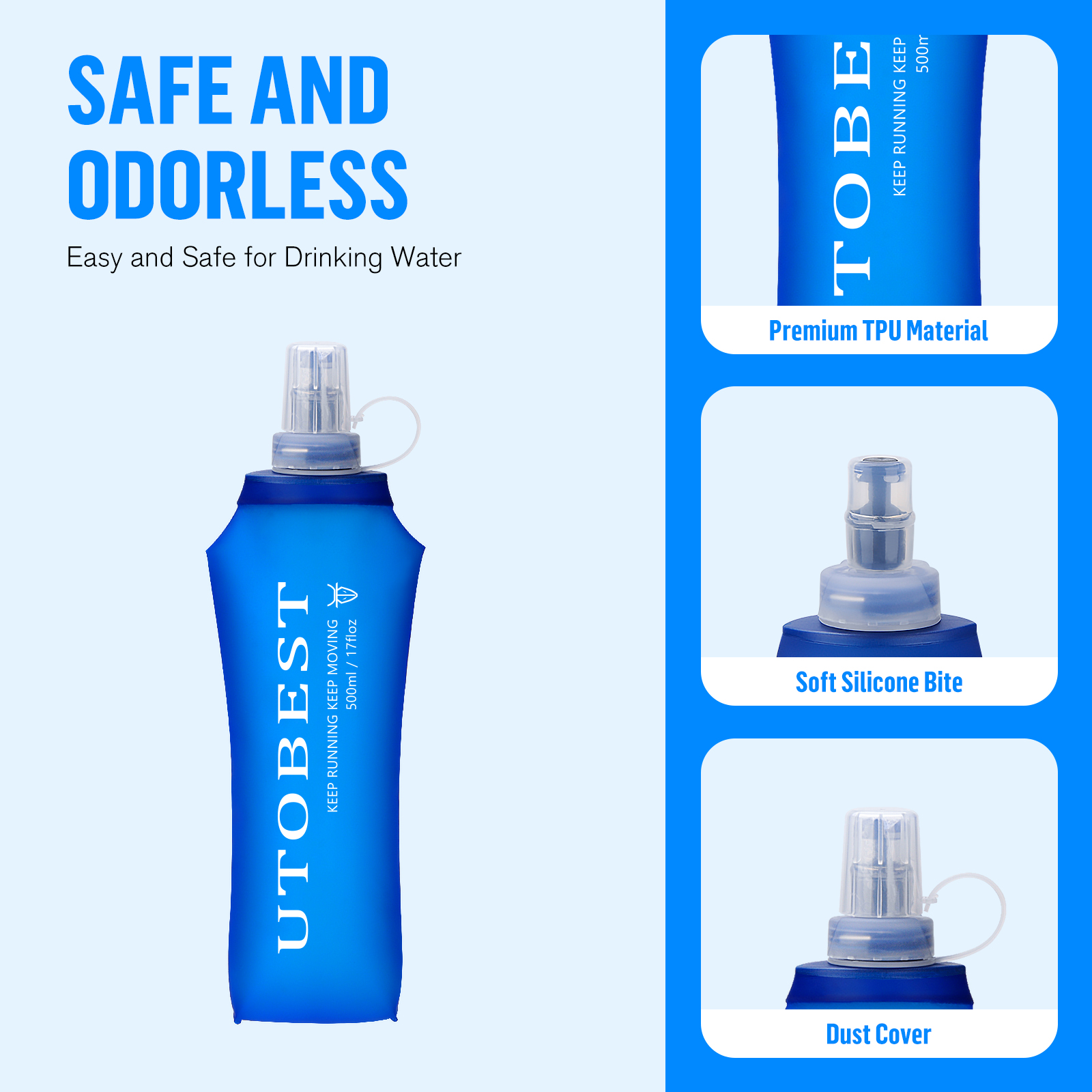 UTOBEST 250ml 350ml 500ml Soft - Water Bag Collapsible のレビューと価格