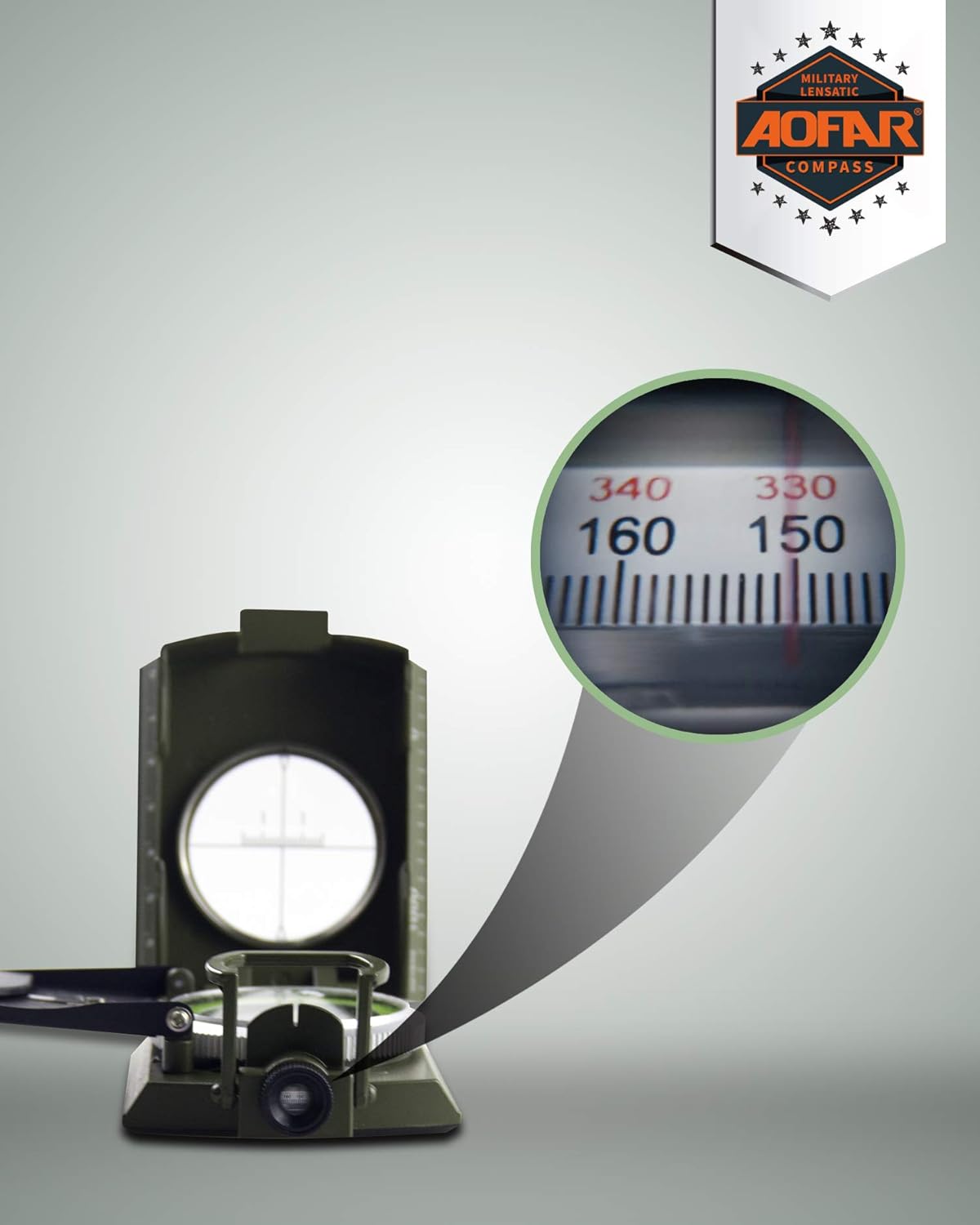 Military Compass for Hiking, L - Compass Lensatic のレビューと価格