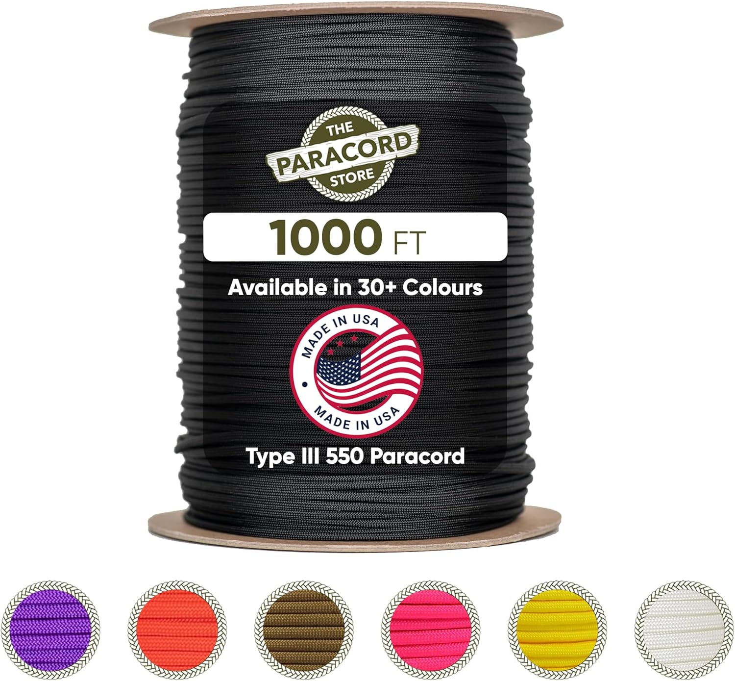 Type III 550 Paracord 1000 FT  - Para Cord 1000Ft のレビューと価格
