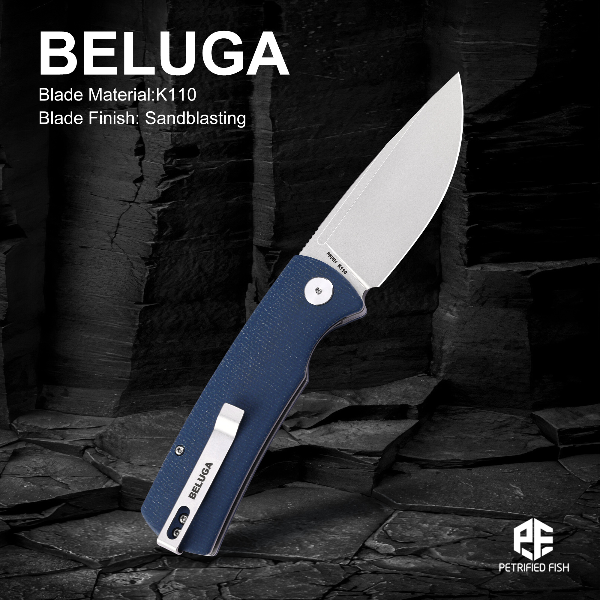 Petrified Fish Beluga PFP01 Qu - Bushcraft Knife Fixed のレビューと価格