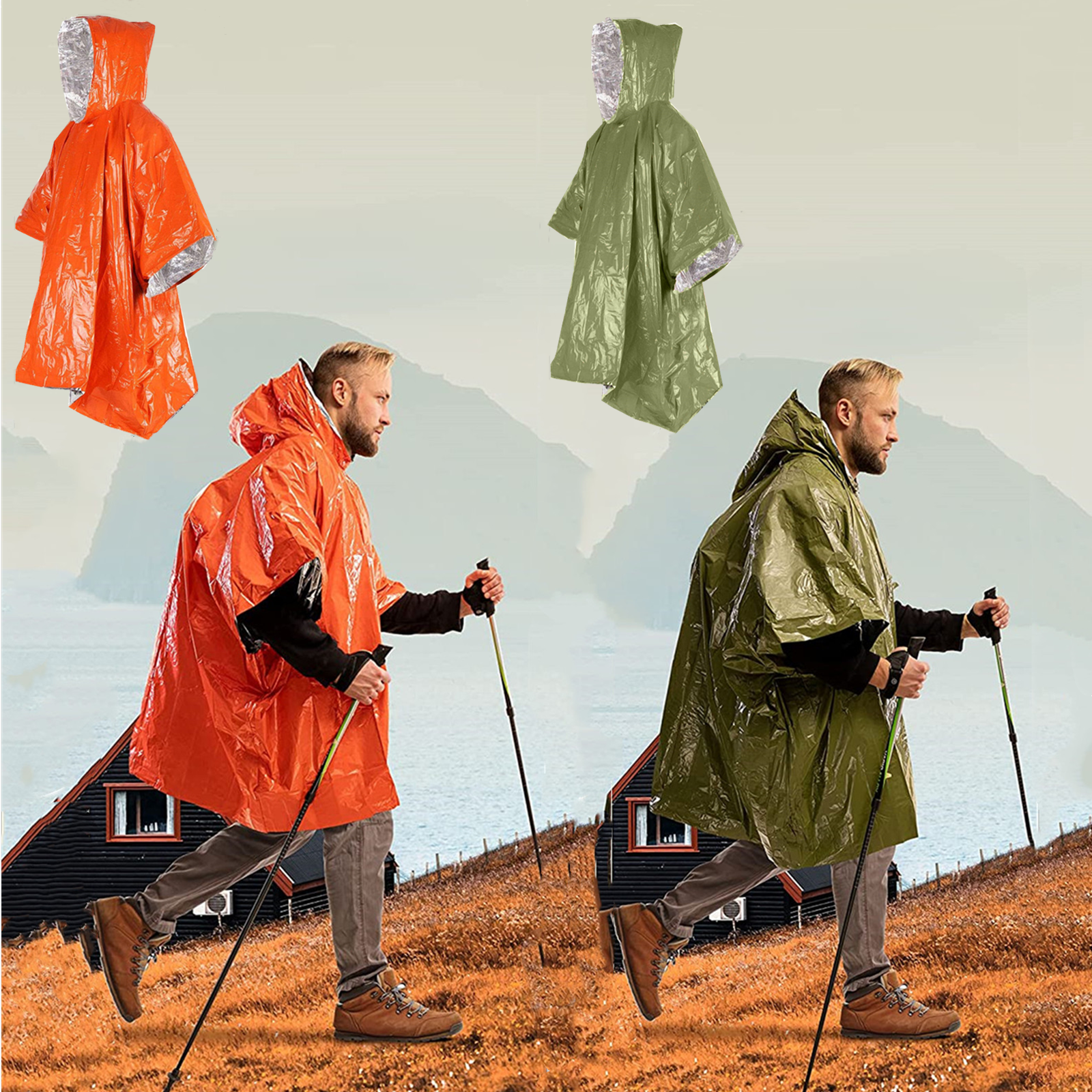 Emergency Disposable Aluminum  - Emergency Poncho Rain のレビューと価格