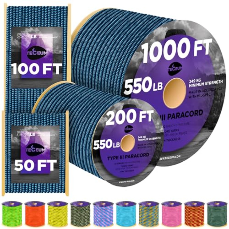 Reflective Paracord Rope 1000  - Para Cord 1000Ft のレビューと価格