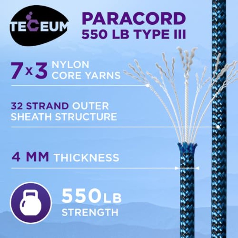 Reflective Paracord Rope 1000  - Para Cord 1000Ft のレビューと価格