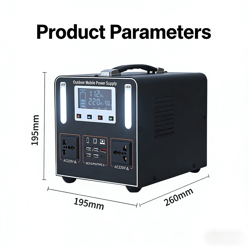 500W AC 220V Portable Power St - Solar Emergency Charger のレビューと価格