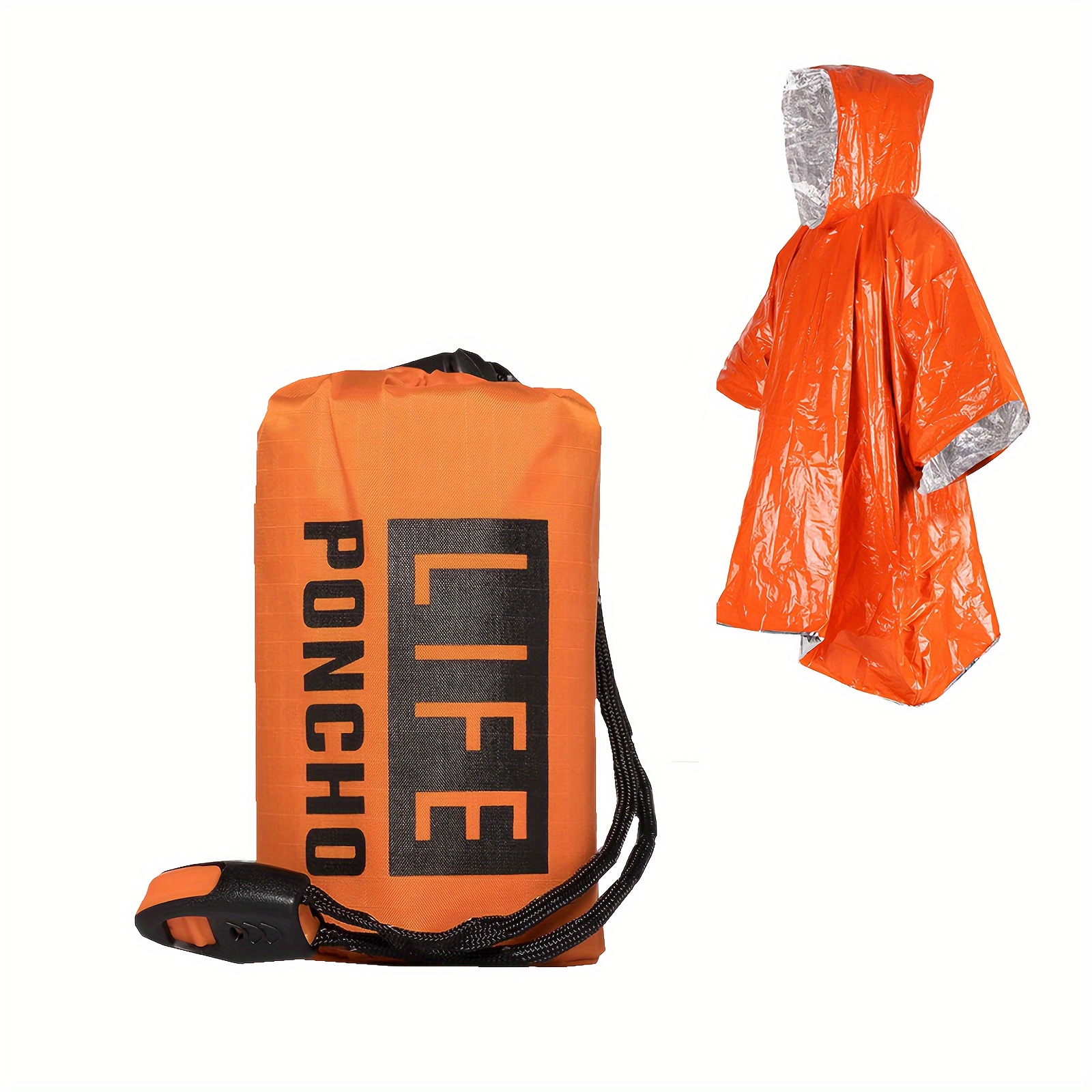 Emergency Survival Rain Poncho - Survival Blanket Reflective のレビューと価格